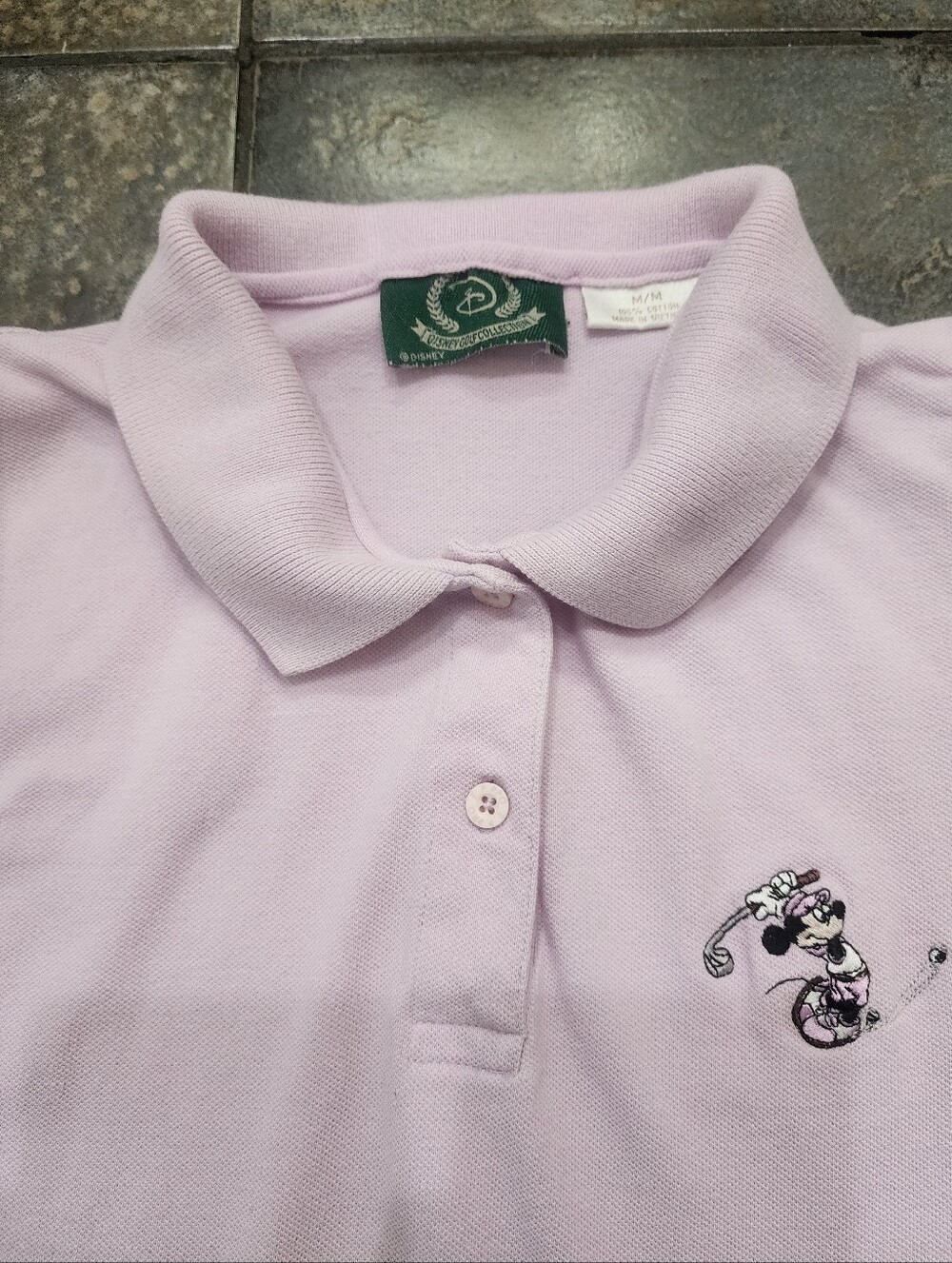 Vintage 90s Disney Golf Collection Women's Medium Minnie Sleeveless Polo Shirt - Picture 2 of 8
